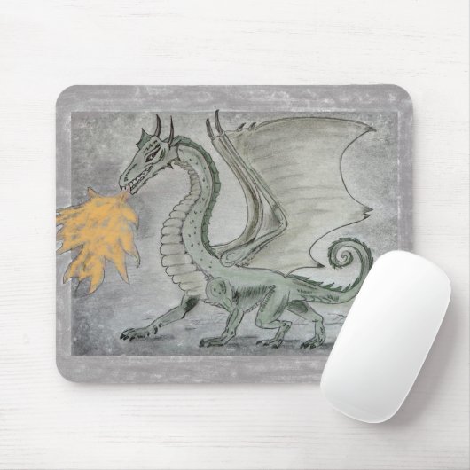 Drache für das Feueratmen Mousepad (Mit Mouse)