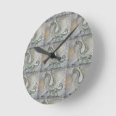 Drache für das Feueratmen Runde Wanduhr (Winkel)