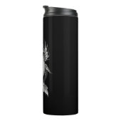 Drache für Drachenboot in Schwarz und Weiß Thermosbecher (Nach rechts gedreht)
