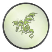 Drache für grüne Kämpfe Eishockey Puck (Vorderseite)