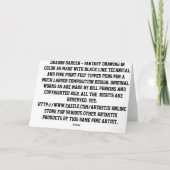 Drache-Garten-Gruß-Karte Karte (Rückseite)