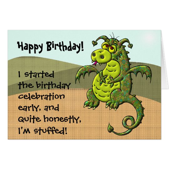 DracheGeburtstag Karte Zazzle