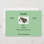 Drache-Geburtstags-Einladung Einladung (Rückseite)