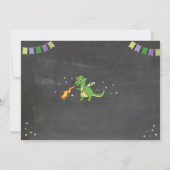 Drache-Geburtstags-Party laden Einladung (Rückseite)