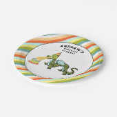 Drache Geburtstagsfeier Pappteller (Schrägansicht)