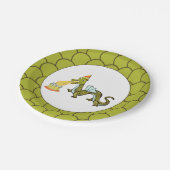 Drache Geburtstagsfeier Pappteller (Schrägansicht)