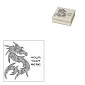 Drache gefüllt mit Punktmuster - links Gummistempel (Stempel)