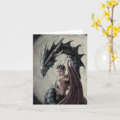 Drache-Geliebte - Anmerkungs-Karte Karte (Gelbe Blume)