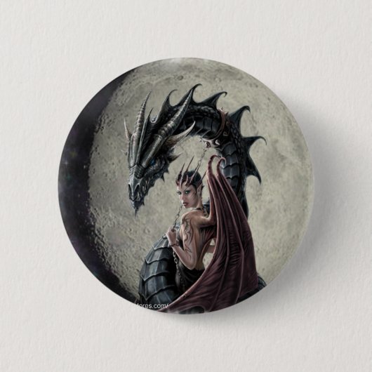 Drache-Geliebte - Knopf Button (Vorderseite)