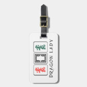 Drache-Gepäckanhänger Milliamperestunde Jongg Gepäckanhänger (Vorderseite vertikal)