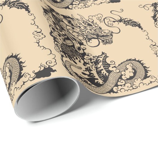 Drache Geschenkpapier (Rolleneckpunkt)