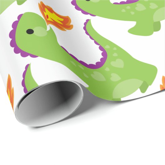 Drache Geschenkpapier (Rolleneckpunkt)