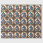 Drache Geschenkpapier (Flach)
