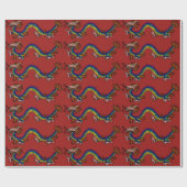 Drache Geschenkpapier (Flach)
