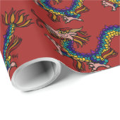 Drache Geschenkpapier (Rolleneckpunkt)