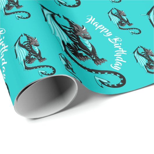 Drache Geschenkpapier (Rolleneckpunkt)