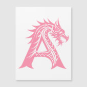 Drache gestalteter Buchstabe A, Drachen Alphabet,  Magneteinladung (Vorderseite)
