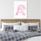 Drache gestalteter Buchstabe A, Drachenalphabet, M Leinwanddruck (Insitu (Schlafzimmer))