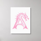 Drache gestalteter Buchstabe A, Drachenalphabet, M Leinwanddruck (Vorderseite)