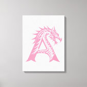 Drache gestalteter Buchstabe A, Drachenalphabet, M Leinwanddruck (Vorderseite)