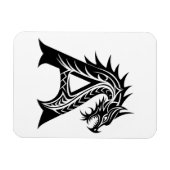 Drache gestalteter Buchstabe A, Drachenalphabet, M Magnet (Horizontal)