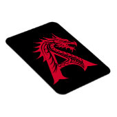 Drache gestalteter Buchstabe A, Drachenalphabet, M Magnet (Rechte Seite)