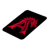 Drache gestalteter Buchstabe A, Drachenalphabet, M Magnet (Linke Seite)