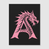 Drache gestalteter Buchstabe A, Drachenalphabet, M Magneteinladung (Vorderseite)