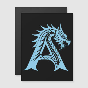 Drache gestalteter Buchstabe A, Drachenalphabet, M Magneteinladung