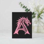 Drache gestalteter Buchstabe A, Drachenalphabet, M Postkarte (Stehend Vorderseite)