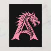 Drache gestalteter Buchstabe A, Drachenalphabet, M Postkarte (Vorderseite)