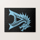Drache gestalteter Buchstabe A, Drachenalphabet, M Puzzle (Horizontal)