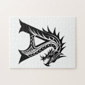 Drache gestalteter Buchstabe A, Drachenalphabet, M Puzzle (Horizontal)