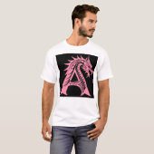 Drache gestalteter Buchstabe A, Drachenalphabet, M T-Shirt (Vorne ganz)