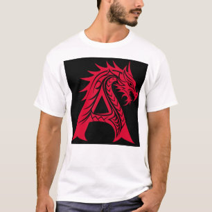Drache gestalteter Buchstabe A, Drachenalphabet, M T-Shirt