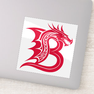 Drache gestalteter Buchstabe B, Drachenalphabet, M Aufkleber