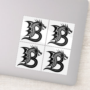 Drache gestalteter Buchstabe B, Drachenalphabet, M Aufkleber