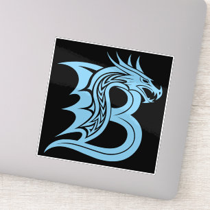 Drache gestalteter Buchstabe B, Drachenalphabet, M Aufkleber