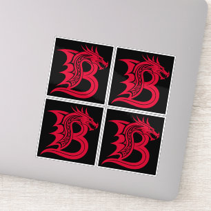 Drache gestalteter Buchstabe B, Drachenalphabet, M Aufkleber