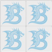 Drache gestalteter Buchstabe B, Drachenalphabet, M Aufkleber (Vorderseite)