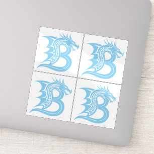 Drache gestalteter Buchstabe B, Drachenalphabet, M Aufkleber