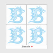 Drache gestalteter Buchstabe B, Drachenalphabet, M Aufkleber (Blatt)