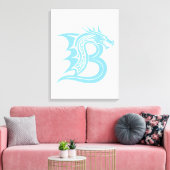 Drache gestalteter Buchstabe B, Drachenalphabet, M Leinwanddruck (Insitu (Wohnzimmer))