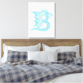Drache gestalteter Buchstabe B, Drachenalphabet, M Leinwanddruck (Insitu (Schlafzimmer))