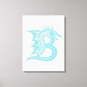 Drache gestalteter Buchstabe B, Drachenalphabet, M Leinwanddruck (Vorderseite)