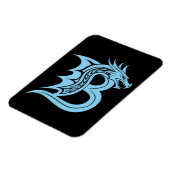 Drache gestalteter Buchstabe B, Drachenalphabet, M Magnet (Linke Seite)
