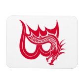 Drache gestalteter Buchstabe B, Drachenalphabet, M Magnet (Horizontal)