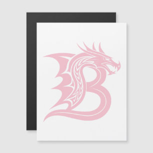 Drache gestalteter Buchstabe B, Drachenalphabet, M Magneteinladung