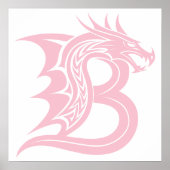 Drache gestalteter Buchstabe B, Drachenalphabet, M Poster (Vorne)