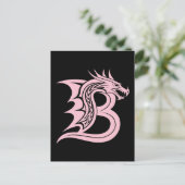 Drache gestalteter Buchstabe B, Drachenalphabet, M Postkarte (Stehend Vorderseite)